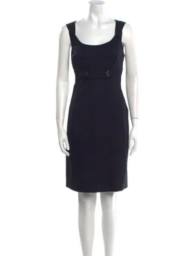 Pre-owned Searle Wool Knee-length Dress In Blue