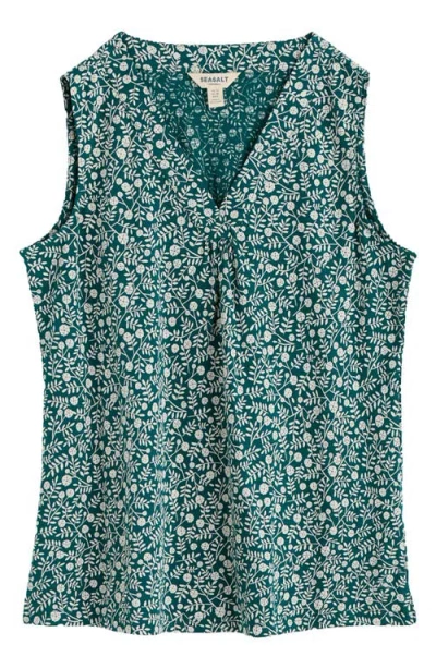 Seasalt Cornwall Achilla Floral Tank In Green