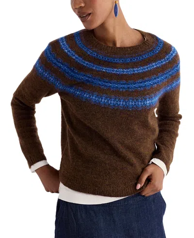 Seasalt Cornwall Annik Fair Isle Jumper In Blue