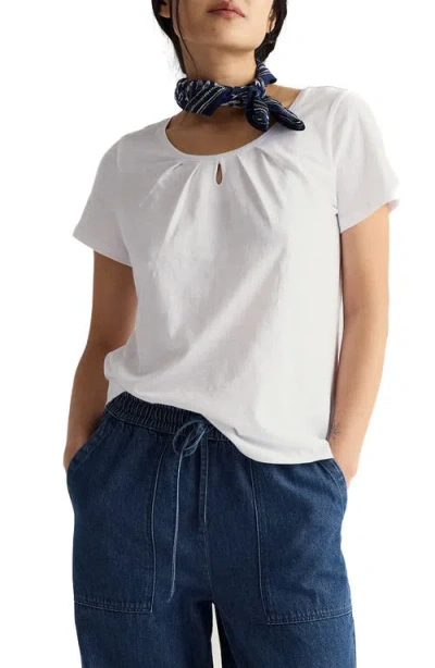 Seasalt Cornwall Appletree Keyhole Organic Cotton T-shirt In White