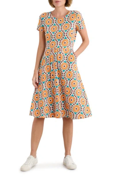 Seasalt Cornwall April Print Stretch Organic Cotton Dress