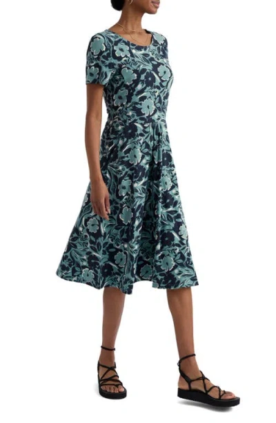 Seasalt Cornwall April Stretch Organic Cotton Fit & Flare Dress In Multi
