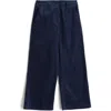 Seasalt Cornwall Asphodel Crop Wide Leg Corduroy Pants In Blue