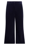Seasalt Cornwall Asphodel Crop Wide Leg Corduroy Pants In Blue