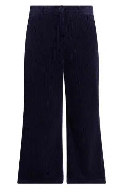 Seasalt Cornwall Asphodel Crop Wide Leg Corduroy Pants In Blue