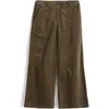 Seasalt Cornwall Asphodel Crop Wide Leg Corduroy Pants In Brown