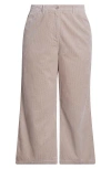 Seasalt Cornwall Asphodel Crop Wide Leg Corduroy Pants In Gray