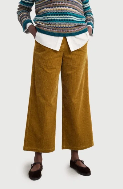 Seasalt Cornwall Asphodel Crop Wide Leg Corduroy Pants In Multi
