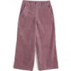 Seasalt Cornwall Asphodel Crop Wide Leg Corduroy Pants In Purple