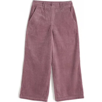 Seasalt Cornwall Asphodel Crop Wide Leg Corduroy Pants In Purple