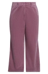 Seasalt Cornwall Asphodel Crop Wide Leg Corduroy Pants In Pink
