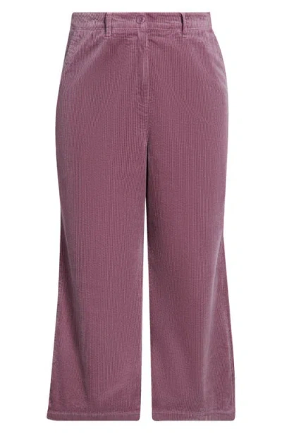 Seasalt Cornwall Asphodel Crop Wide Leg Corduroy Pants In Pink