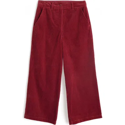 Seasalt Cornwall Asphodel Crop Wide Leg Corduroy Pants In Red