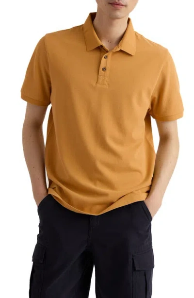 Seasalt Cornwall Balefire Organic Cotton Polo In Orange