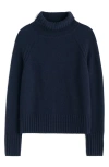Seasalt Cornwall Basset Cove Merino Wool Blend Turtleneck Sweater In Blue