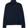 Seasalt Cornwall Basset Cove Merino Wool Blend Turtleneck Sweater In Blue