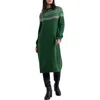 Seasalt Cornwall Bird Ring Long Sleeve Sweater Dress In Green