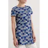 Seasalt Cornwall Bowithick Cotton Jersey Tunic In Weaving Waves Yacht