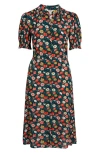Seasalt Cornwall Bridget Floral Print Midi Dress In Green