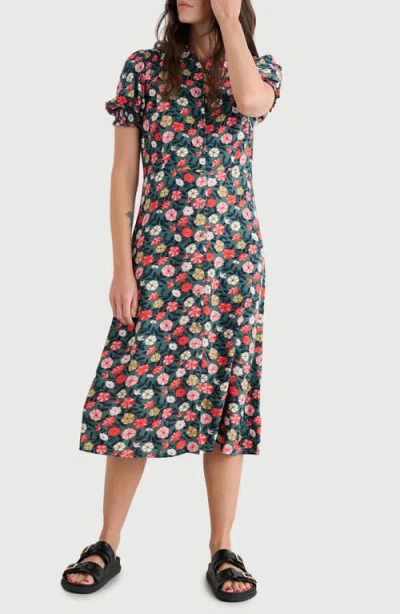 Seasalt Cornwall Bridget Print A-line Shirtdress In Brown