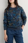 Seasalt Cornwall Bright Wave Organic Cotton Sweatshirt In Blue