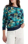Seasalt Cornwall Bright Wave Sweatshirt In Green