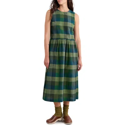Seasalt Cornwall Brouse Sleeveless Organic Cotton Maxi Dress In Green