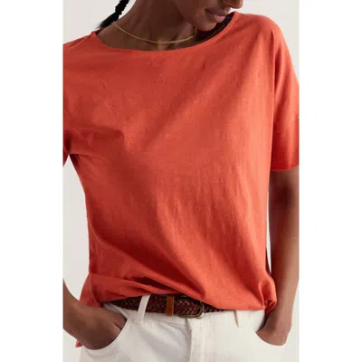 Seasalt Cornwall Bryher View Organic Cotton T-shirt In Orange