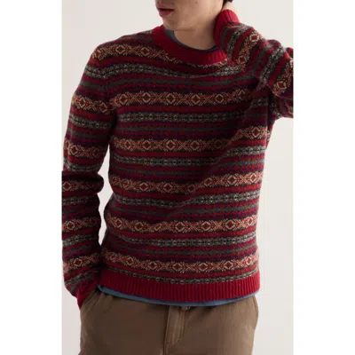 Seasalt Cornwall Carracks Fair Isle Wool Blend Crewneck Sweater In Multi