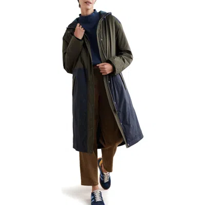 Seasalt Cornwall Chapel Rock Long Hooded Raincoat In Black