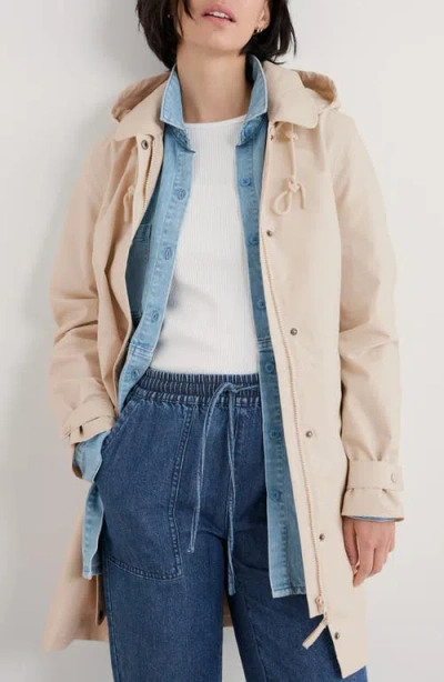 Seasalt Cornwall Cloudburst Waterproof Organic Cotton Coat In Limestone