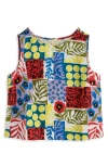 Seasalt Cornwall Colour Study Boxy Linen Tank In Multi