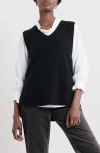 Seasalt Cornwall Coupling Merino Wool Blend Vest In Black