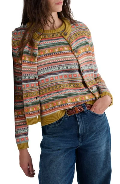 SEASALT CORNWALL SEASALT CORNWALL COVE COTTAGE FAIR ISLE STRIPE ORGANIC COTTON CARDIGAN