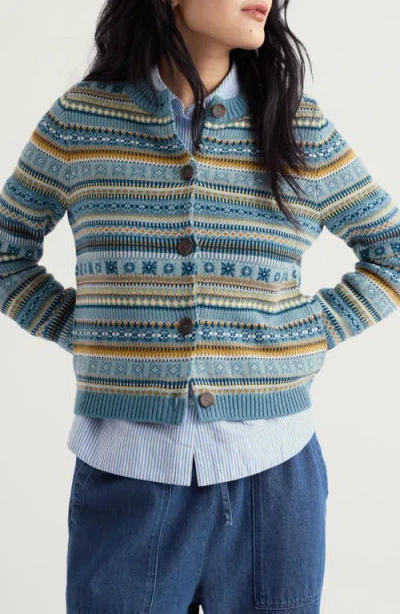 Seasalt Cornwall Cove Cottage Organic Cotton Cardigan In Multi