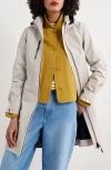 Seasalt Cornwall Coverack Waterproof Organic Cotton Blend Coat In Driftwood