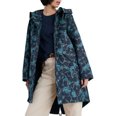 Seasalt Cornwall Coverack Waterproof Organic Cotton Blend Coat In Hail