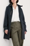 Seasalt Cornwall Coverack Waterproof Organic Cotton Blend Coat In Blue