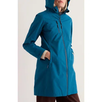 Seasalt Cornwall Coverack Waterproof Organic Cotton Raincoat With Removable Hood In Raincloud