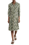 Seasalt Cornwall Cudden Print Organic Cotton Blend Midi Dress In Green