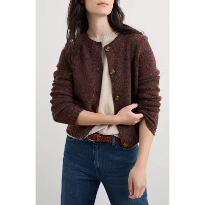 Seasalt Cornwall Dawson Pick Merino Wool Blend Cardigan In Brown