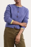 Seasalt Cornwall Dawson Pick Merino Wool Blend Cardigan In Blue