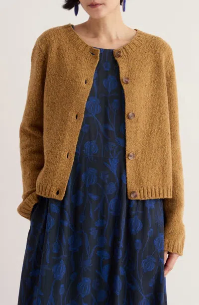 Seasalt Cornwall Dawson Pick Merino Wool Blend Cardigan In Brown