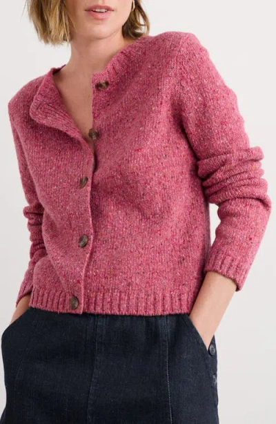 Seasalt Cornwall Dawson Pick Merino Wool Blend Cardigan In Pink