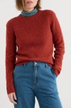 Seasalt Cornwall Dawson Pick Merino Wool Blend Crewneck Sweater In Brown