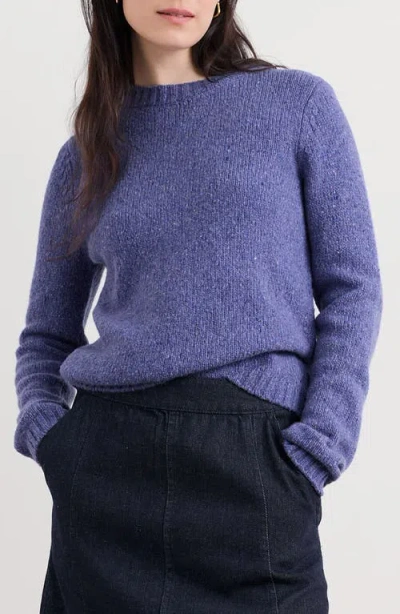 Seasalt Cornwall Dawson Pick Merino Wool Blend Crewneck Sweater In Purple