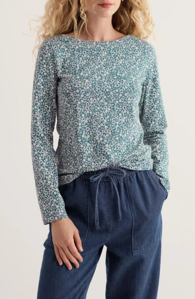 Seasalt Cornwall Easel Long Sleeve Organic Cotton T-shirt In Blue