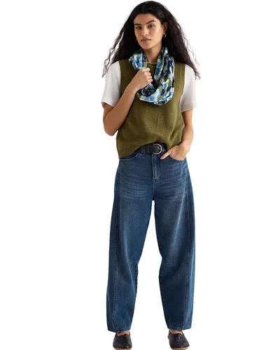 Seasalt Cornwall East View Knitted Crew Neck Vest In Green