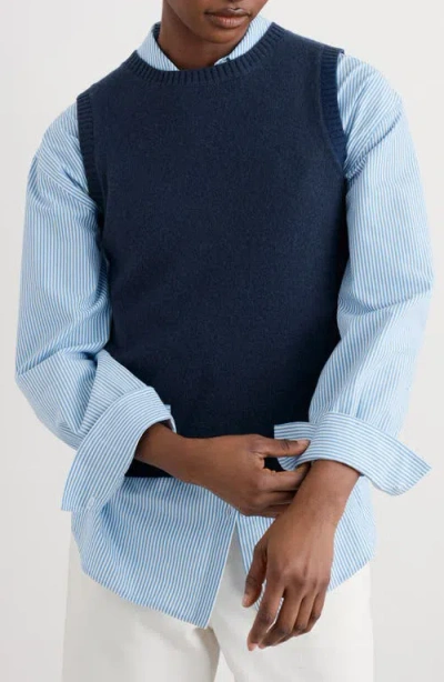 SEASALT CORNWALL SEASALT CORNWALL EAST VIEW MERINO WOOL BLEND SWEATER VEST