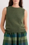 Seasalt Cornwall East View Merino Wool Blend Sweater Vest In Green